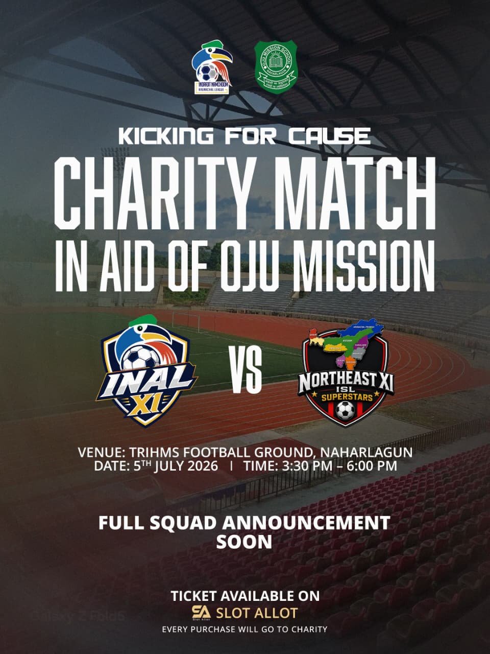 Charity Match in aid of OJU Mission event poster